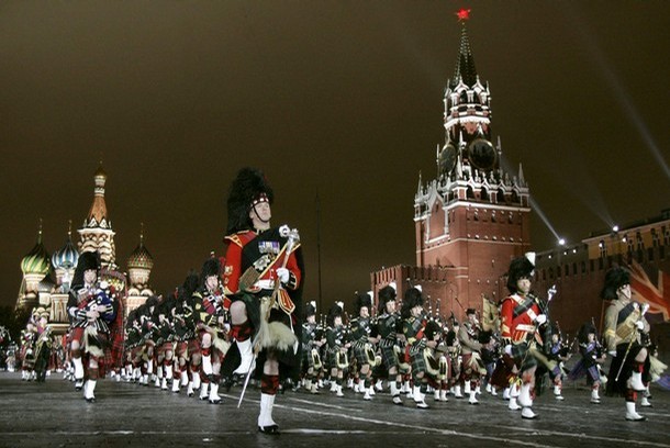 British Troops March in Red Square